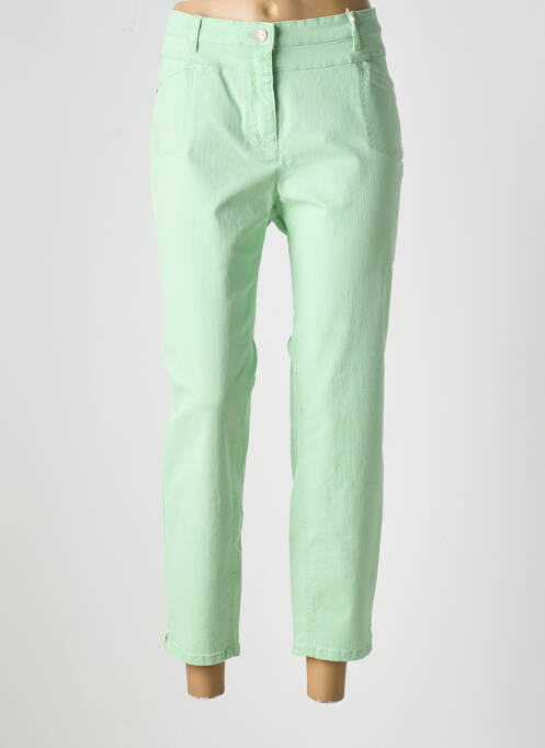 Pantalon 7/8 stretch taille normale vert TONI femme
