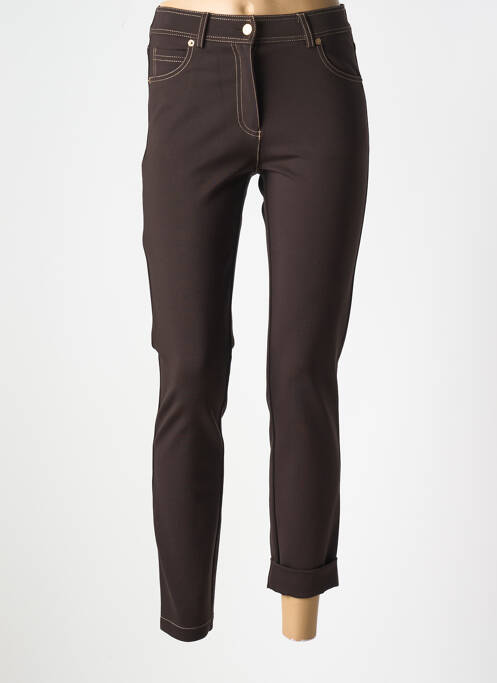 Pantalon droit marron ANDAM pour femme