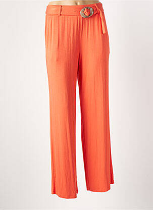 Pantalon large taille normale taille normale orange SURKANA femme