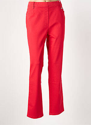 Pantalon flare stretch taille normale rouge TONI femme