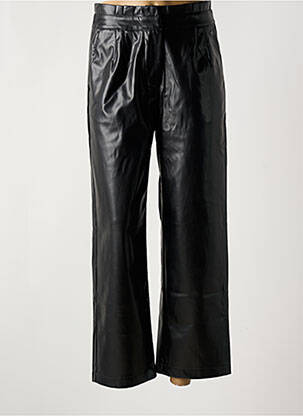 Pantalon large fermeture zippée sous rabat avec crochet taille normale noir SURKANA femme