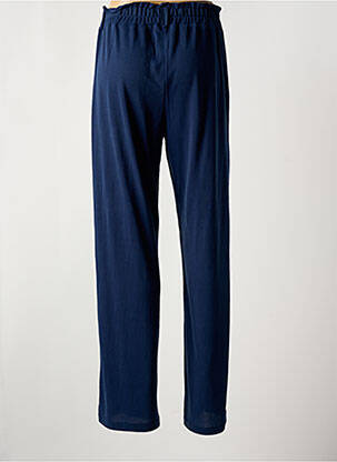 Pantalon droit tissage popeline taille normale bleu ANDAM femme