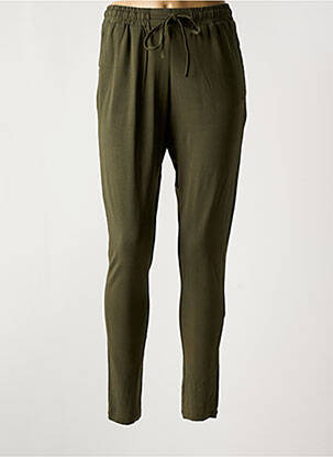Pantalon slim taille élastique taille normale vert KAFFE femme