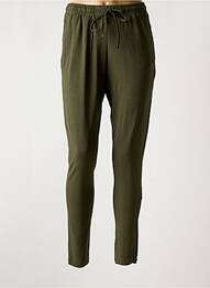 Pantalon slim taille élastique taille normale vert KAFFE femme