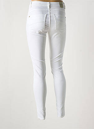 Pantalon slim tissage popeline taille normale blanc CREAM femme