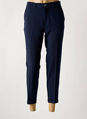 Pantalon 7/8 tissage popeline taille normale bleu LCDN femme