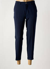 Pantalon 7/8 tissage popeline taille normale bleu LCDN femme