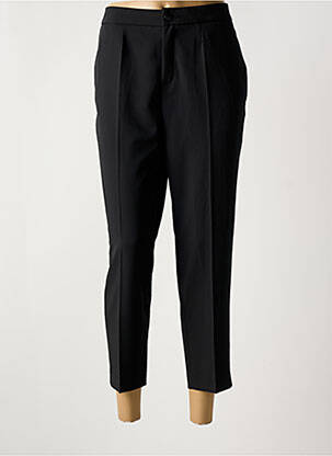 Pantalon 7/8 tissage popeline taille normale noir NINATI femme