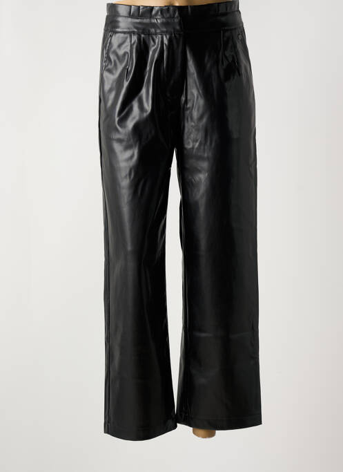 Pantalon large fermeture zippée sous rabat avec crochet taille normale noir SURKANA femme