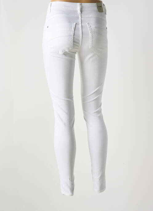 Pantalon slim tissage popeline taille normale blanc CREAM femme