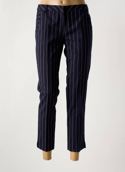 Pantalon 7/8 tissage popeline taille normale bleu LOLA ESPELETA femme