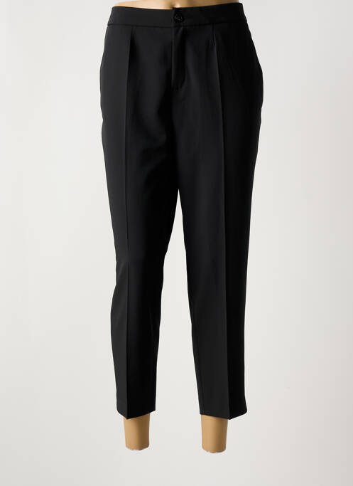 Pantalon 7/8 tissage popeline taille normale noir NINATI femme