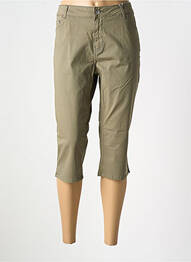 Corsaire stretch taille basse vert C'EST BEAU LA VIE femme