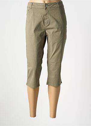 Corsaire stretch taille basse vert C'EST BEAU LA VIE femme