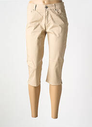 Corsaire stretch taille basse beige C'EST BEAU LA VIE femme