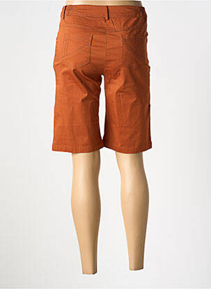 Bermuda tissage popeline taille normale marron AGATHE & LOUISE femme