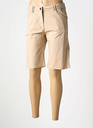Bermuda tissage popeline taille normale beige AGATHE & LOUISE femme