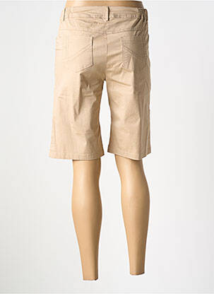 Bermuda tissage popeline taille normale beige AGATHE & LOUISE femme