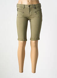 Corsaire tissage denim vert FREEMAN T.PORTER femme