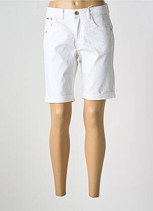 Short tissage denim taille normale blanc CREAM femme