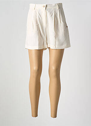 Short fermeture zippée sous rabat boutonné taille normale beige SURKANA femme