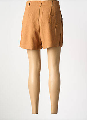 Short fermeture zippée sous rabat boutonné taille normale marron SURKANA femme