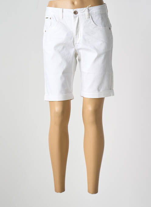 Short tissage denim taille normale blanc CREAM femme