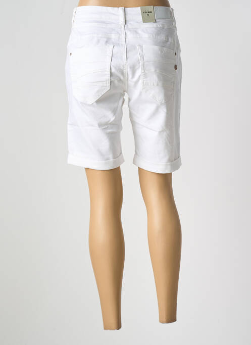Short tissage denim taille normale blanc CREAM femme