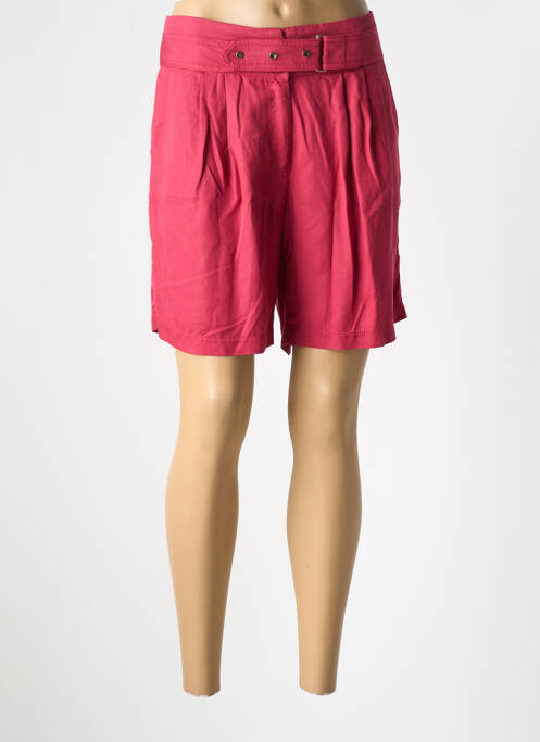 Short fermeture zippée sous rabat boutonné taille normale rouge ANDAMIO femme