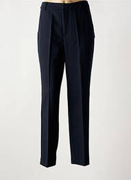 Pantalon chino tissage popeline taille haute bleu KAFFE femme