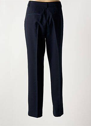 Pantalon chino tissage popeline taille haute bleu KAFFE femme
