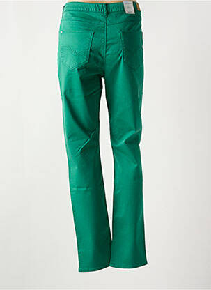 Pantalon slim tissage popeline taille normale vert KANOPE femme