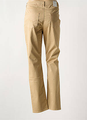 Pantalon slim tissage popeline taille normale beige KANOPE femme
