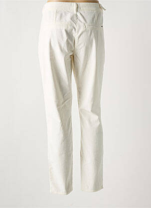 Pantalon chino fermeture zippée sous rabat boutonné taille normale beige KANOPE femme