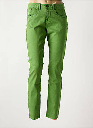 Jeans coupe slim stretch taille normale vert CREAM femme