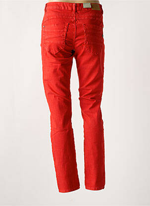 Jeans coupe slim stretch taille normale rouge CREAM femme