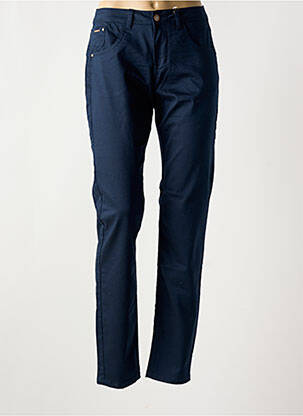 Pantalon slim tissage popeline taille normale bleu CREAM femme