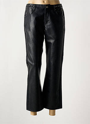 Pantalon 7/8 fermeture zippée sous rabat boutonné taille normale noir FREEMAN T.PORTER femme