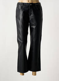 Pantalon 7/8 fermeture zippée sous rabat boutonné taille normale noir FREEMAN T.PORTER femme
