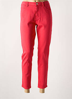 Jeans coupe slim stretch taille normale rouge C'EST BEAU LA VIE femme