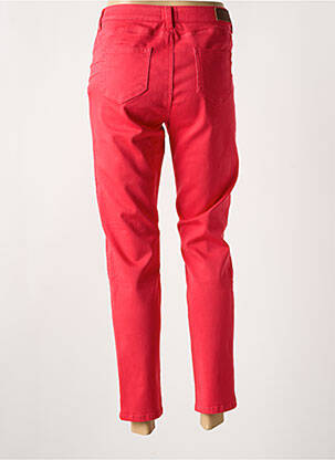 Jeans coupe slim stretch taille normale rouge C'EST BEAU LA VIE femme