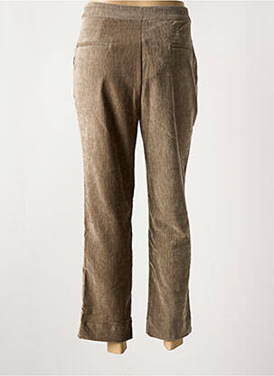 Pantalon chino fermeture zippée sous rabat boutonné taille normale marron SURKANA femme