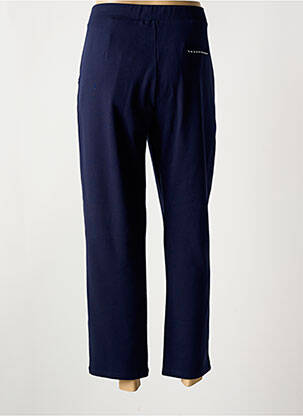 Pantalon chino broderie galons latéraux taille normale bleu MALOKA femme