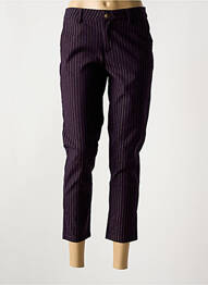 Pantalon 7/8 taille à pinces taille basse violet FREEMAN T.PORTER femme