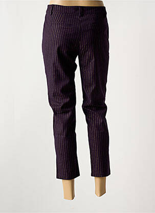 Pantalon 7/8 taille à pinces taille basse violet FREEMAN T.PORTER femme