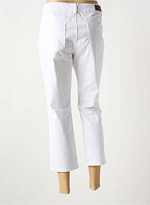 Pantacourt tissage popeline taille normale blanc C'EST BEAU LA VIE femme