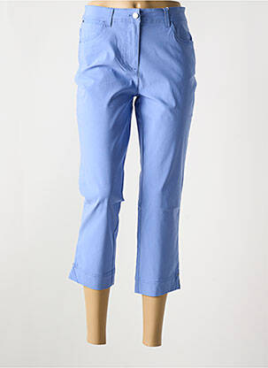 Pantacourt stretch taille haute bleu DIANE LAURY femme