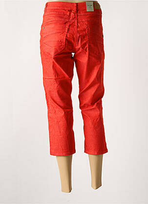 Pantacourt stretch taille normale rouge CREAM femme