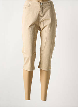 Corsaire stretch taille normale beige C'EST BEAU LA VIE femme