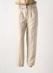 Pantalon droit beige FREE-MAILLE pour femme seconde vue